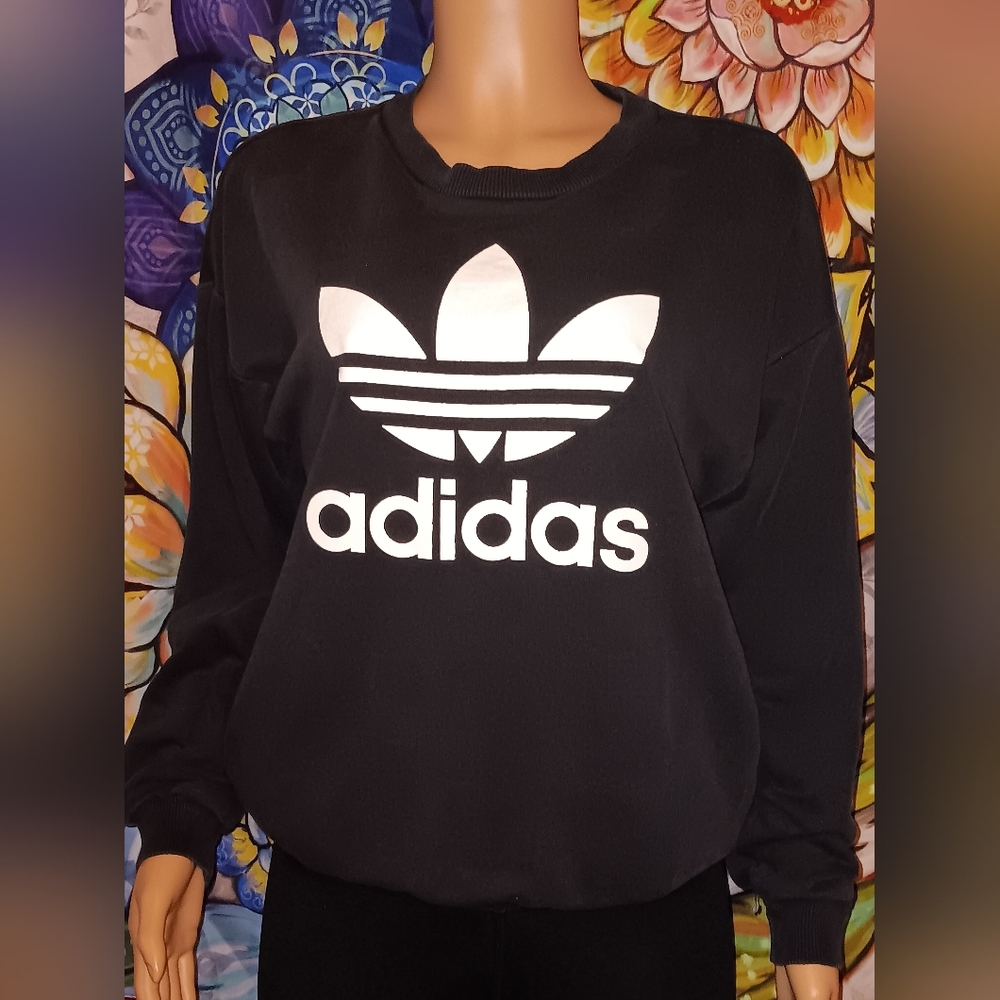 Adidas Originals Essential Trefoil Pockets Sweatshirt Crewneck - Picture 2 of 3